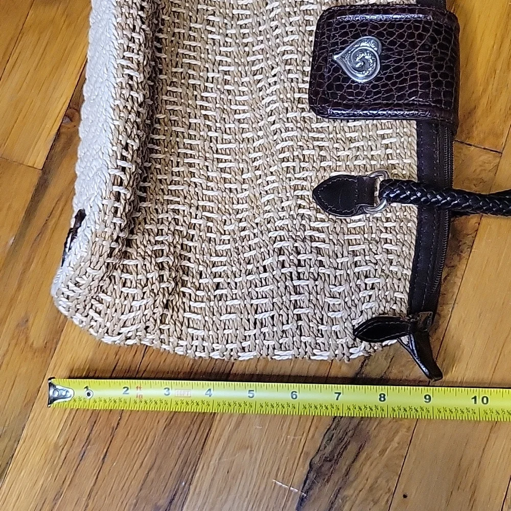 Brighton Woven Straw Shoulder Tote Bag